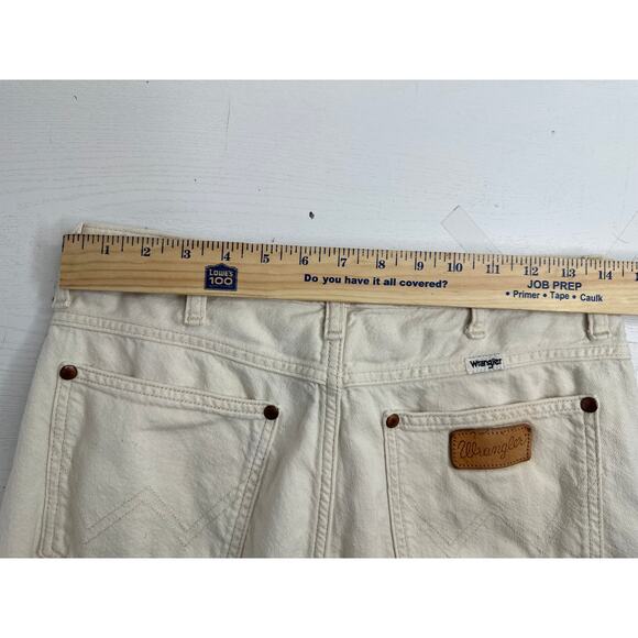 Wrangler Unbound Vanilla Wide Leg Jeans Beige Mid Rise Western Casual Cowgirl 27 - Picture 9 of 9